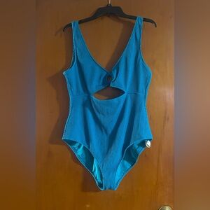 Aerie Blue Cutout Swimsuit